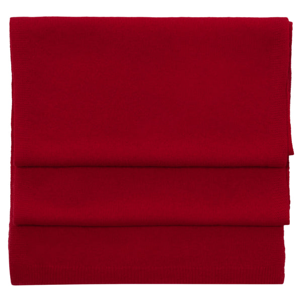 Cashmere Merino Scarf -Jersey Knit - Red
