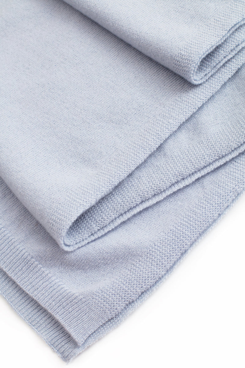 Cashmere Merino Scarf - Soft Warm & Stylish Winter scarves for Women and Men - Pale Blue