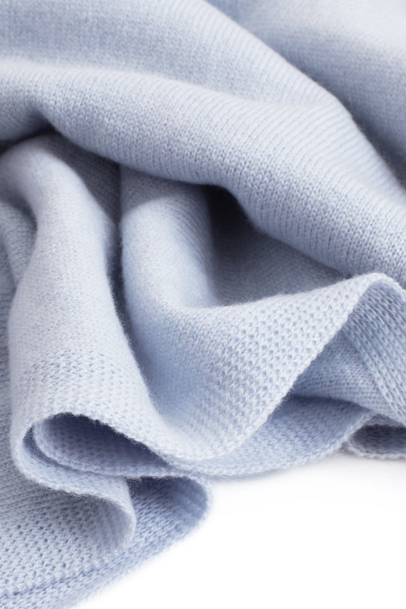 Cashmere Merino Scarf - Soft Warm & Stylish Winter scarves for Women and Men - Pale Blue