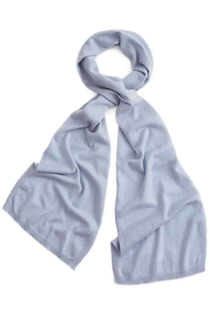 Cashmere Merino Scarf - Soft Warm & Stylish Winter scarves for Women and Men - Pale Blue