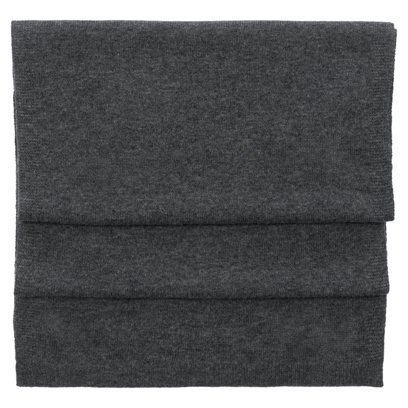 Cashmere Merino Scarf -Jersey Knit - Charcoal