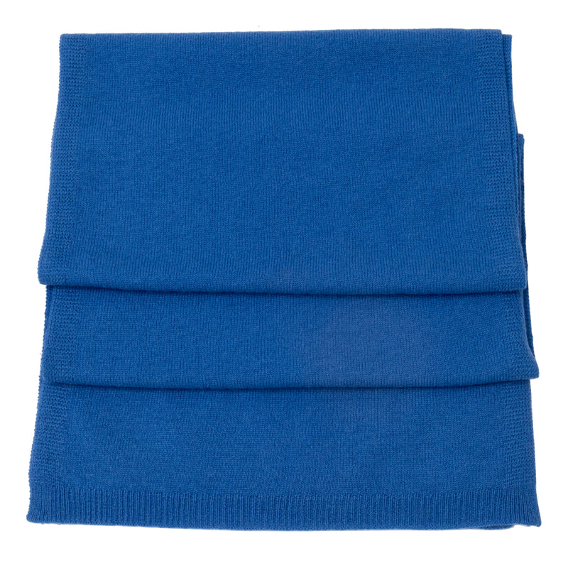 Cashmere Merino Scarf -Jersey Knit - Royal Blue