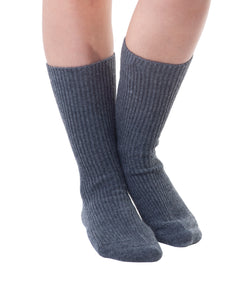 Cashmere Merino bed & lounge socks - Charcoal