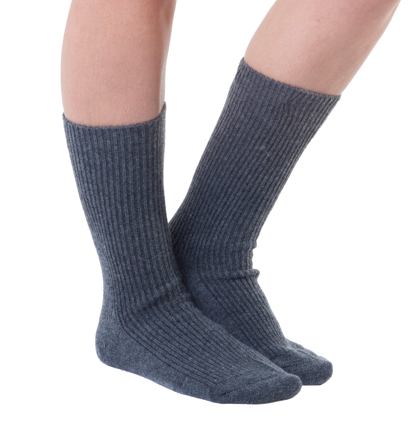 Cashmere Merino bed & lounge socks - Charcoal