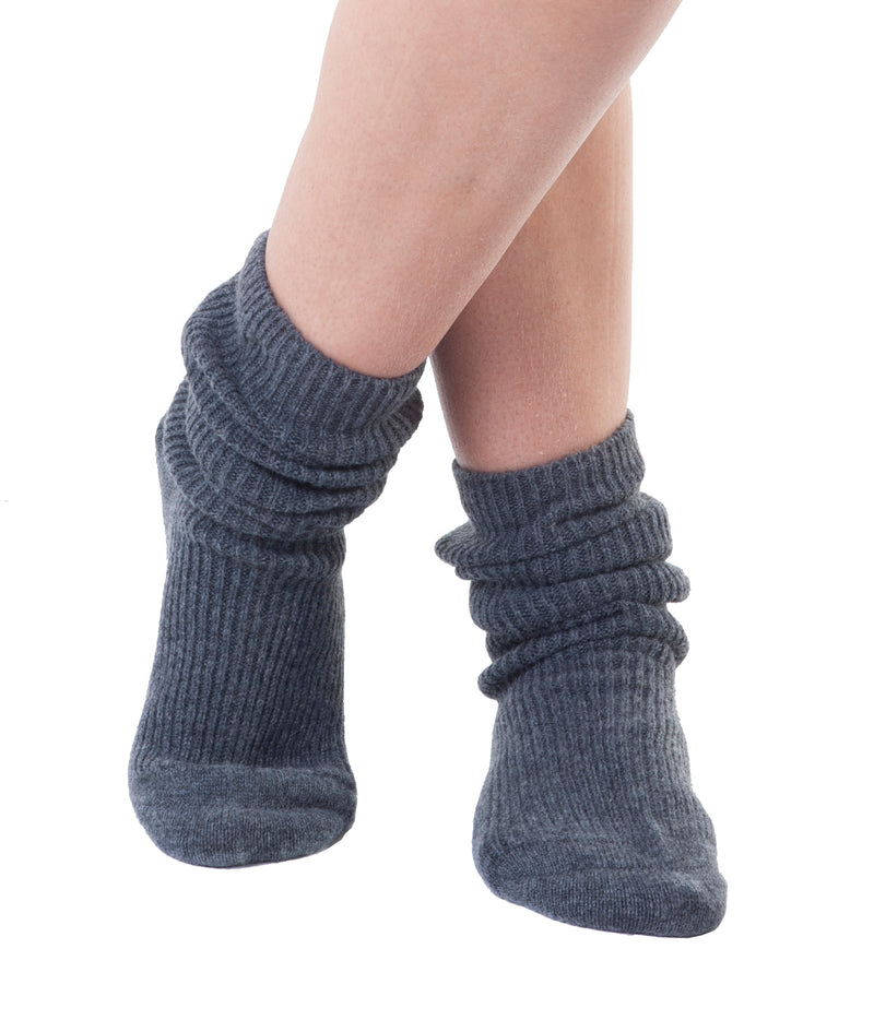 Cashmere Merino bed & lounge socks - Charcoal