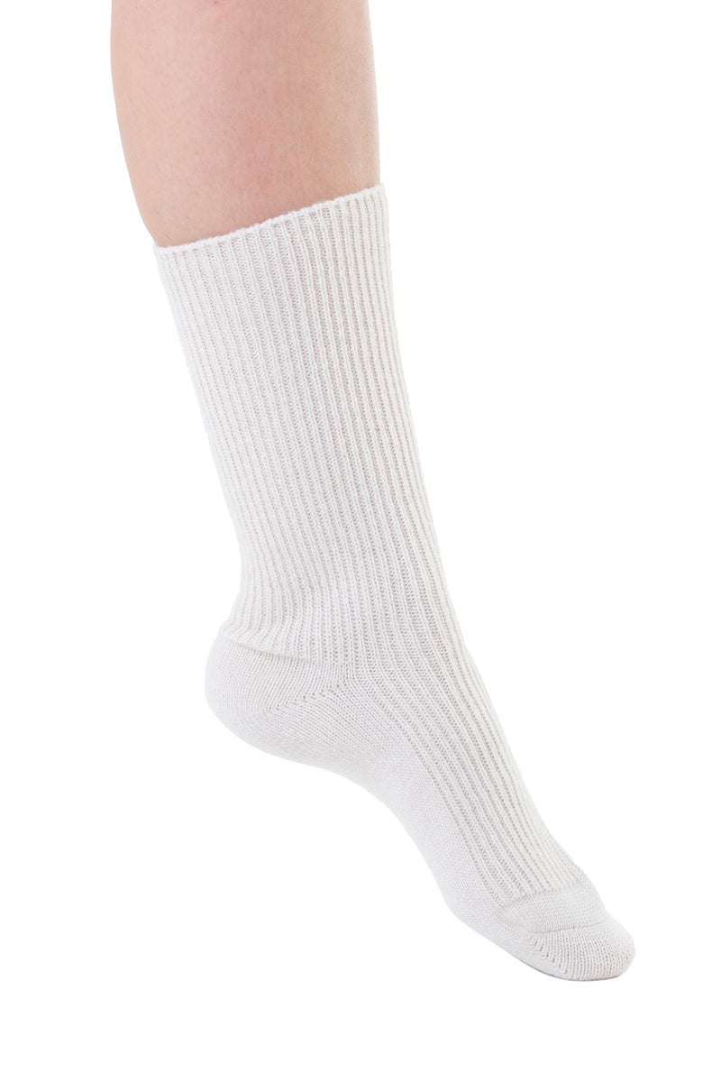 Cashmere Merino bed & lounge socks - Ivory