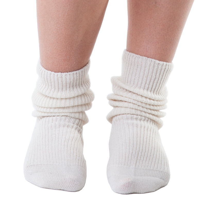 Cashmere Merino bed & lounge socks - Ivory