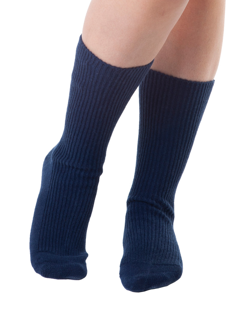 Cashmere Merino bed & lounge socks - Navy