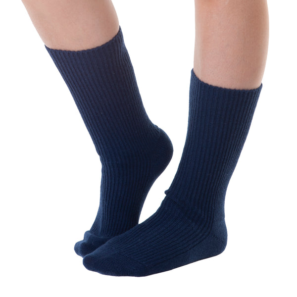 Cashmere Merino bed & lounge socks - Navy