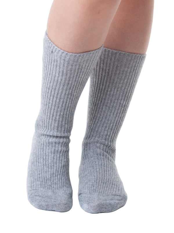 Adorawool Cashmere Merino bed & lounge socks - Warm and Toasty Toes for Winter - Flannel grey