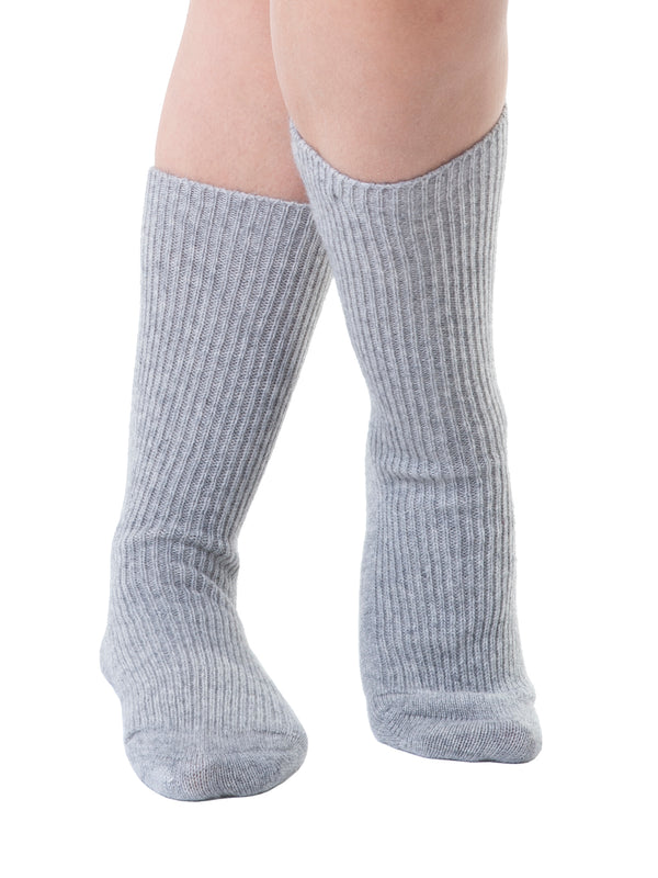 Adorawool Cashmere Merino bed & lounge socks - Warm and Toasty Toes for Winter - Flannel grey