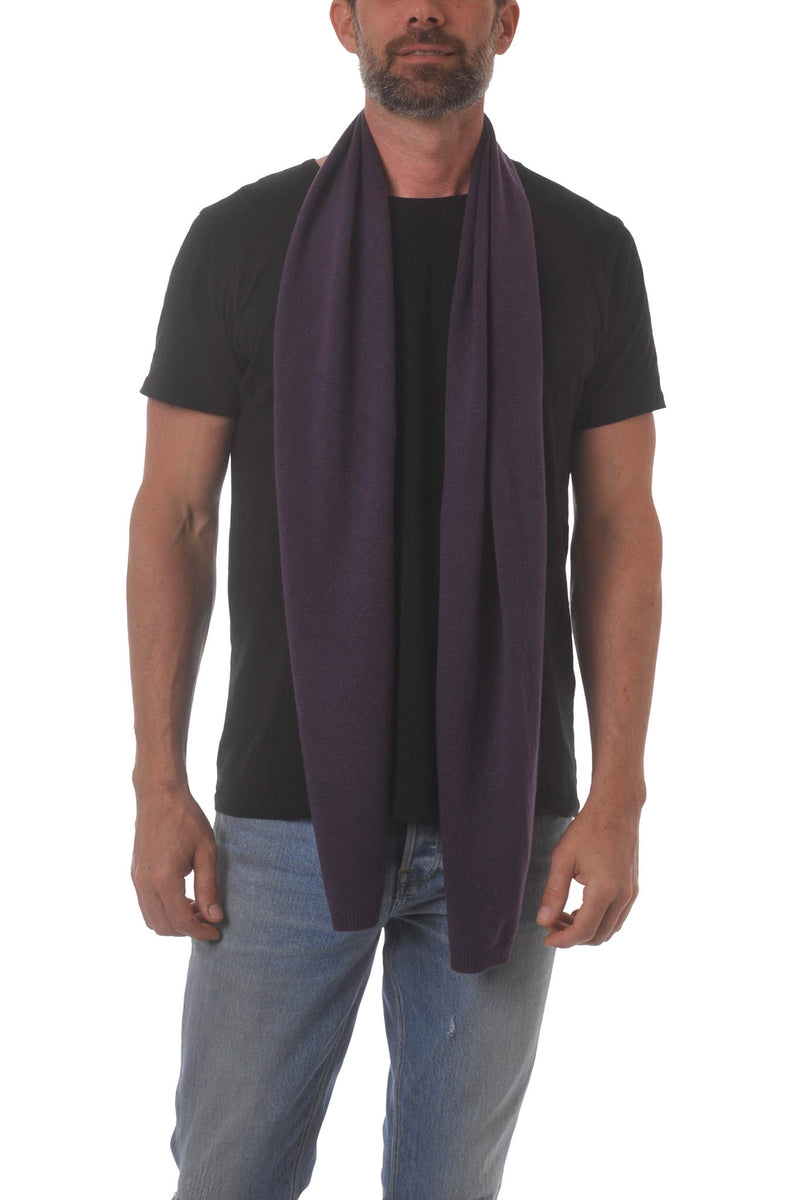 Cashmere Merino Scarf - Soft Warm & Stylish Winter scarves for Women and Men - Plum