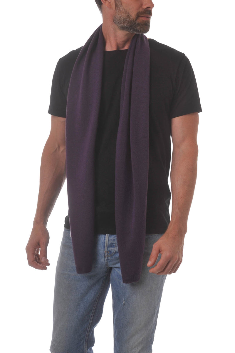 Cashmere Merino Scarf - Soft Warm & Stylish Winter scarves for Women and Men - Plum