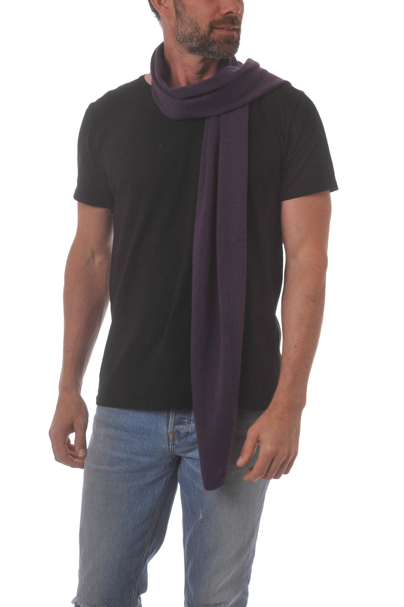 Cashmere Merino Scarf - Soft Warm & Stylish Winter scarves for Women and Men - Plum