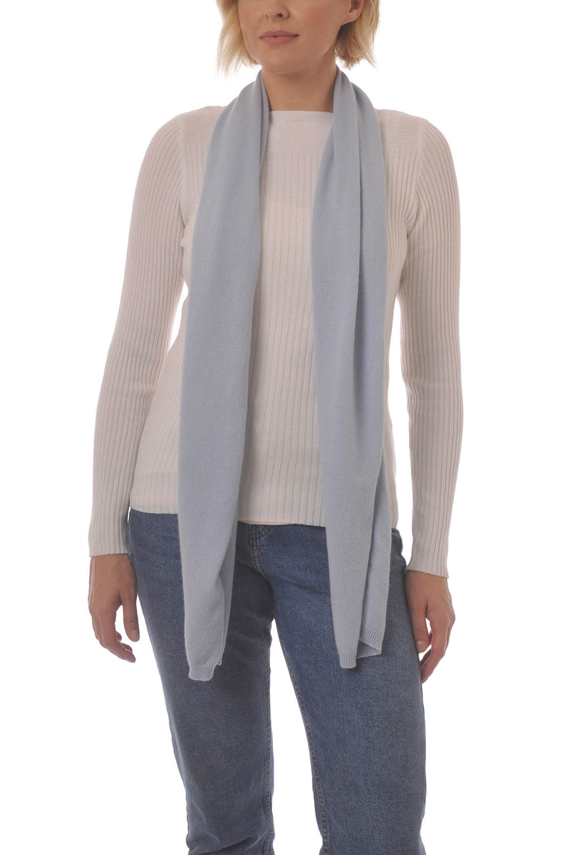 Cashmere Merino Scarf - Soft Warm & Stylish Winter scarves for Women and Men - Pale Blue