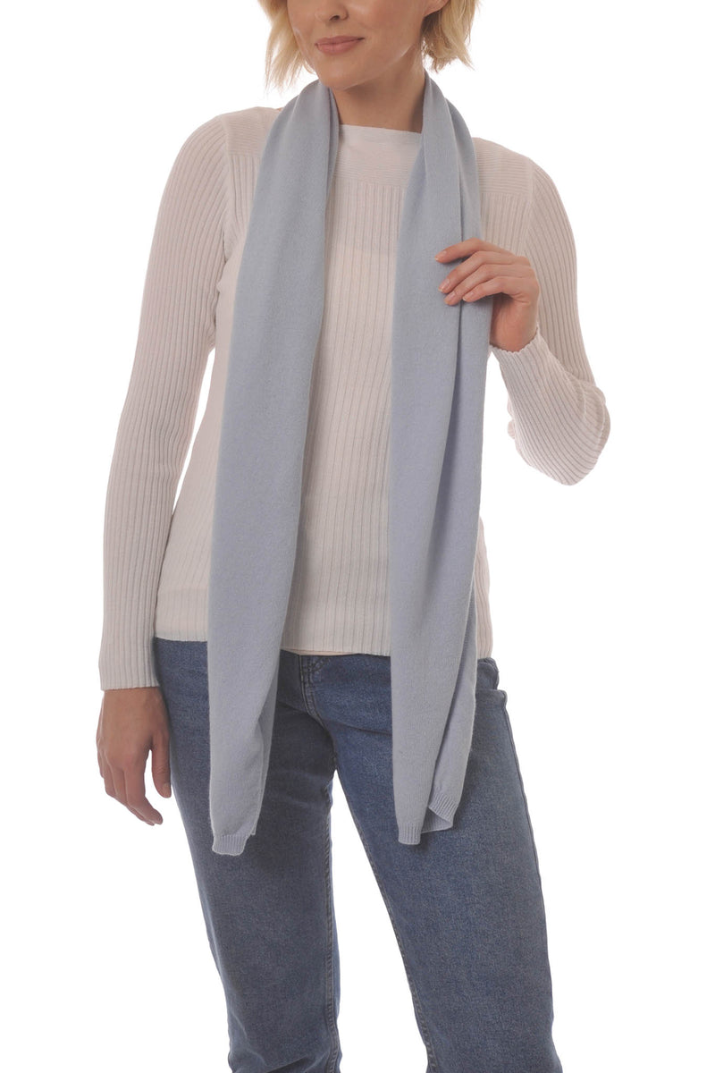 Cashmere Merino Scarf - Soft Warm & Stylish Winter scarves for Women and Men - Pale Blue