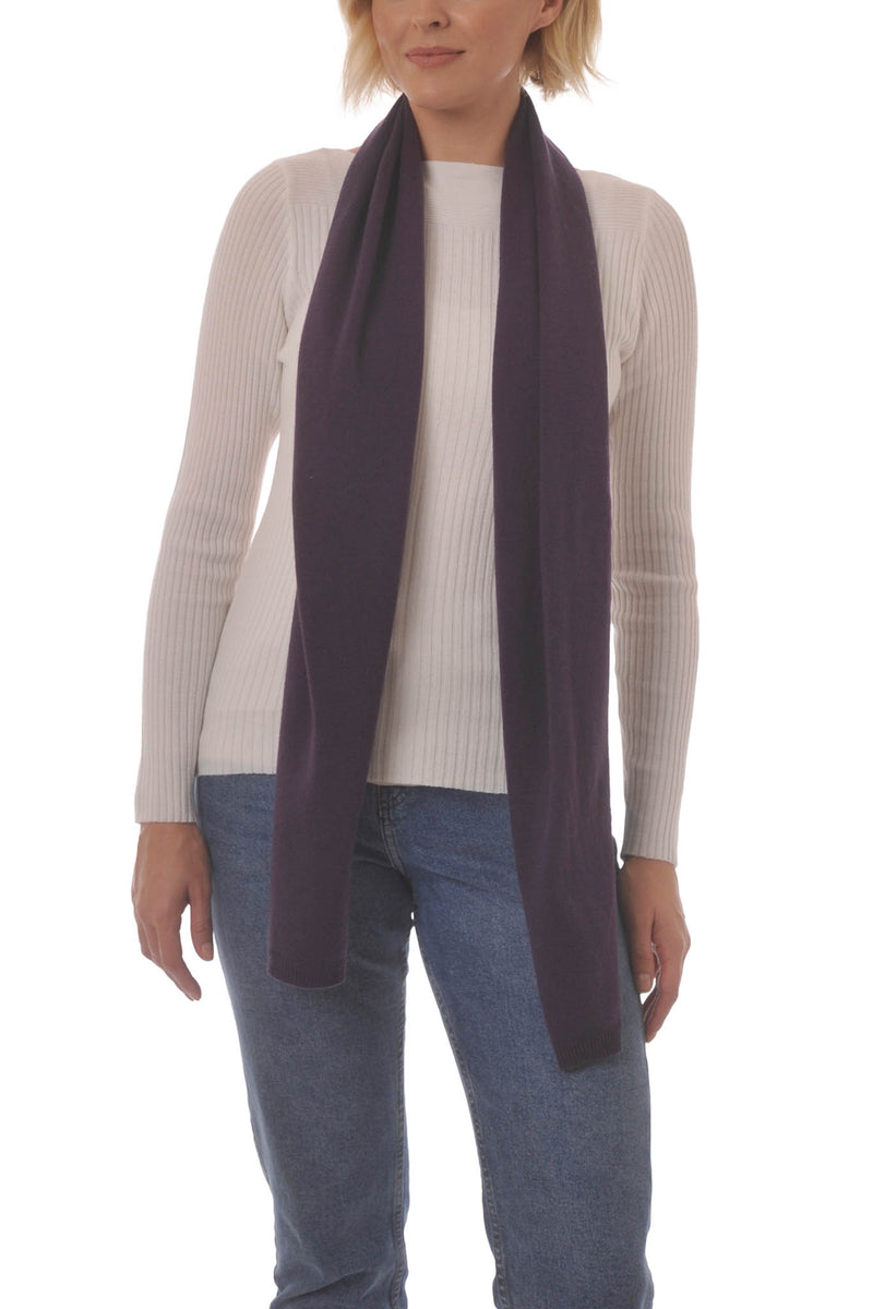 Cashmere Merino Scarf - Soft Warm & Stylish Winter scarves for Women and Men - Plum