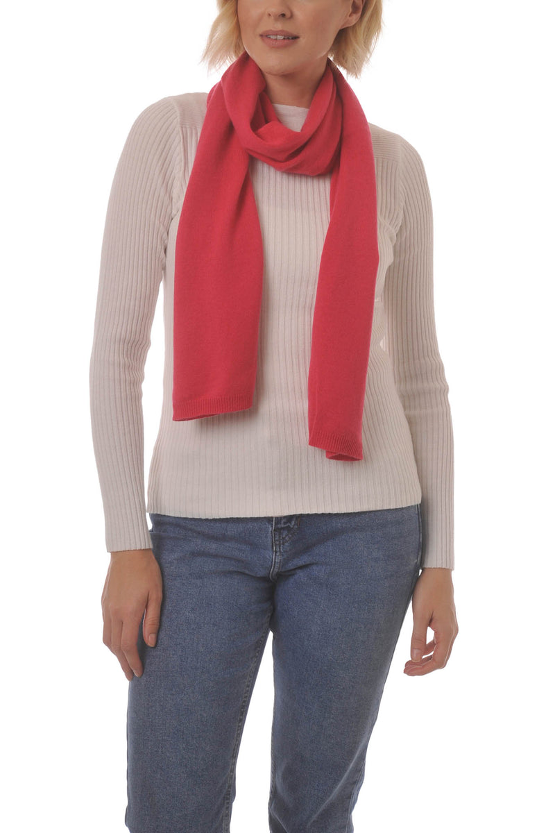 Cashmere Merino Scarf - Soft Warm & Stylish Winter scarves for Women and Men - Rich Rose