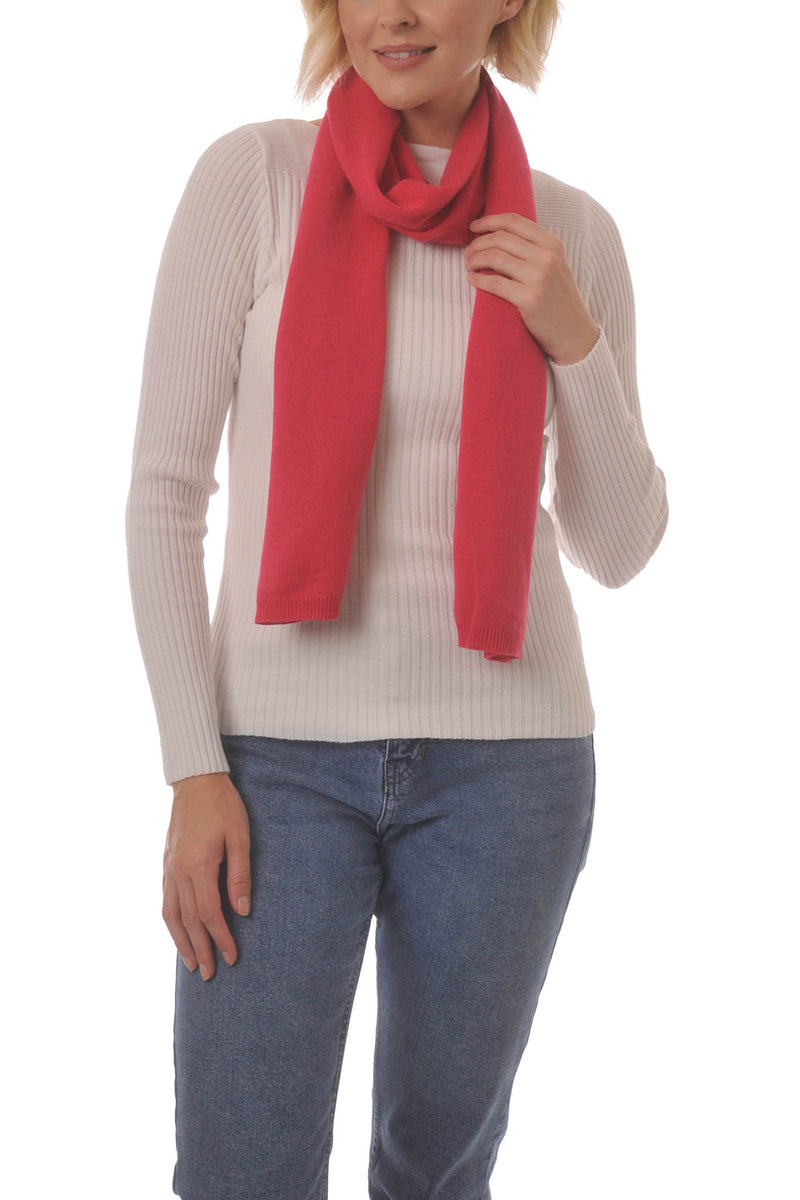 Cashmere Merino Scarf - Soft Warm & Stylish Winter scarves for Women and Men - Rich Rose