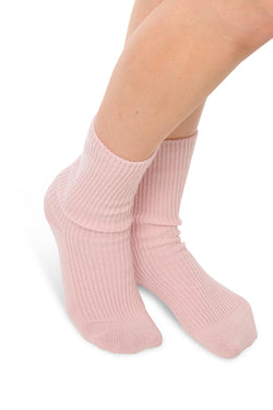 Adorawool Cashmere Merino bed & lounge socks - Warm and Toasty Toes for Winter - Pale Pink