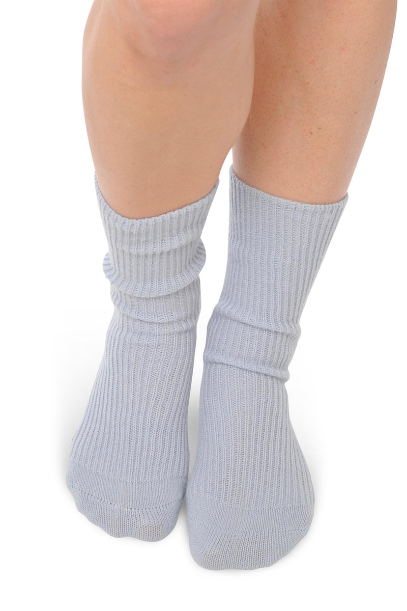 Adorawool Cashmere Merino bed & lounge socks - Warm and Toasty Toes for Winter - Pale Blue