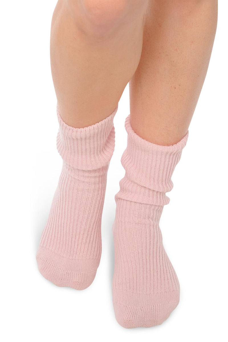 Adorawool Cashmere Merino bed & lounge socks - Warm and Toasty Toes for Winter - Pale Pink