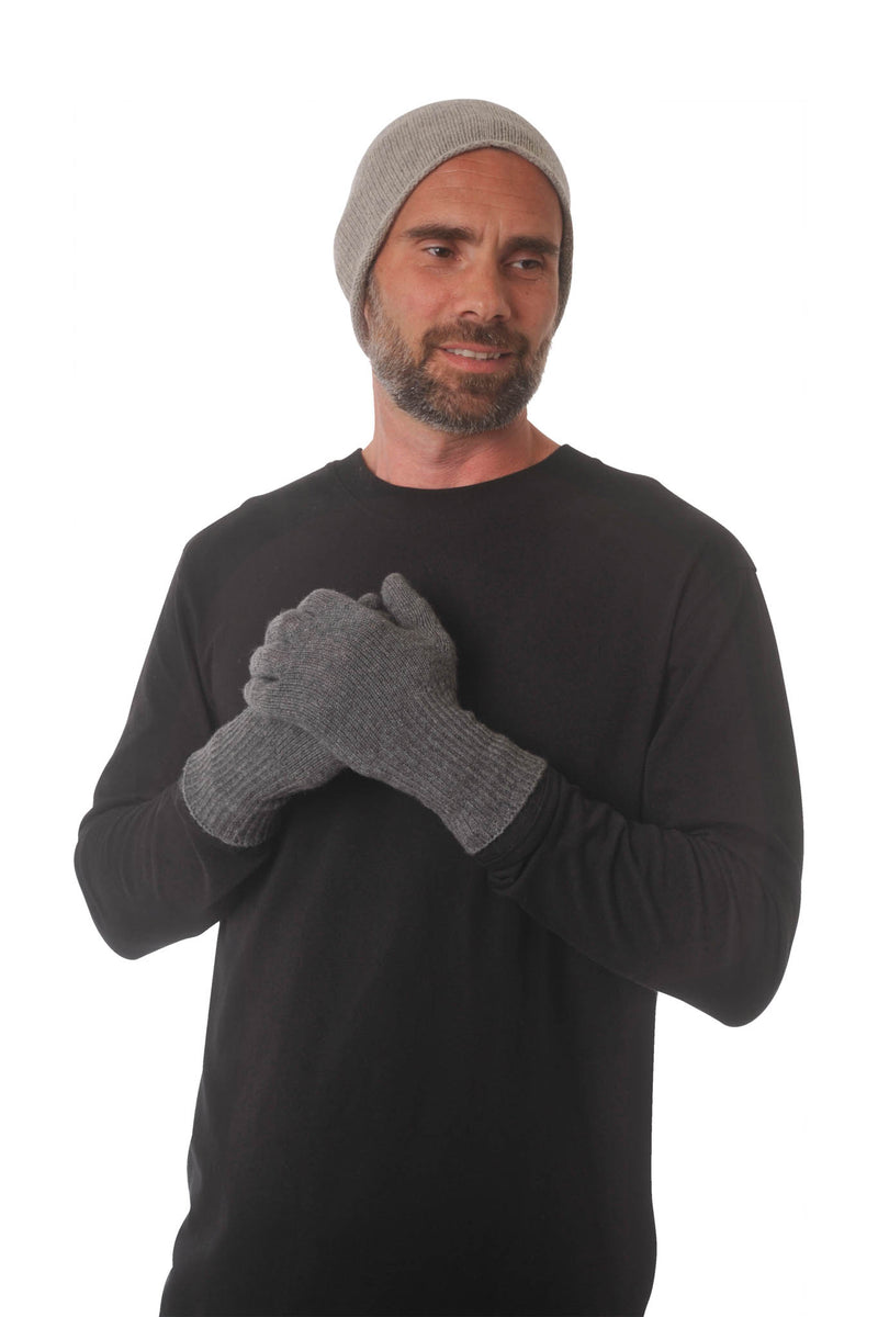 Cashmere Merino Gloves for Women and Men - Warm Soft Natural Wool for Winter  - Charcoal