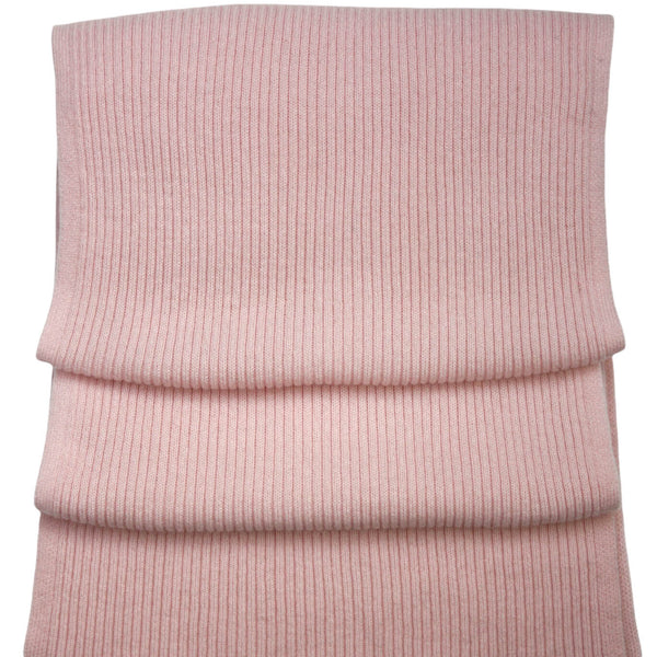 ◇HUNTER◇ [UNISEX] Rib knit cashmere scarf pink HBW0001CNZP Pink Scarf Neck, Long Scarf Imitation Cashmere Solid Color
