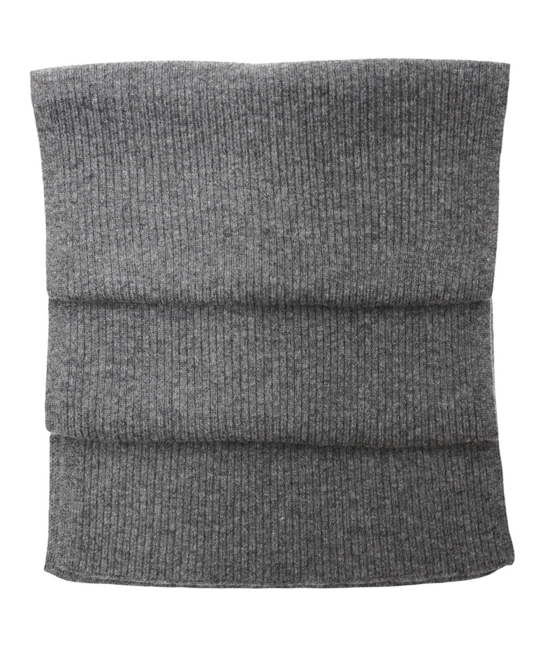 Cashmere Merino Scarf - Rib Knit - Soft Warm, Stylish Winter Scarf for Women & Men - Charcoal